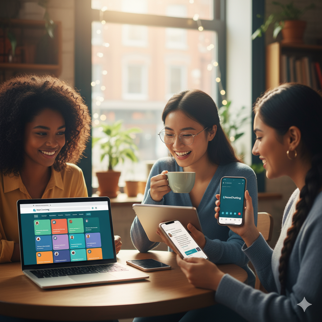 Hero Image: NowChatting App with Gen Z Women
